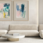 Arte Abstracto enmarcado en Interior Moderno