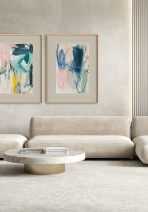 Arte Abstracto enmarcado en Interior Moderno