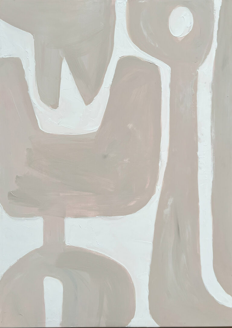 Abstracción Geométrica Suave: Minimalismo en Tonos Neutros