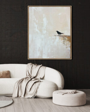 Minimalismo con Silueta de Pájaro para Interiores Serenos y Modernos