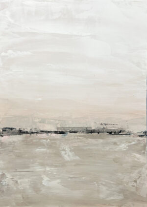 Paisaje Abstracto Neutro: Serenidad Textural en Tonos Suaves