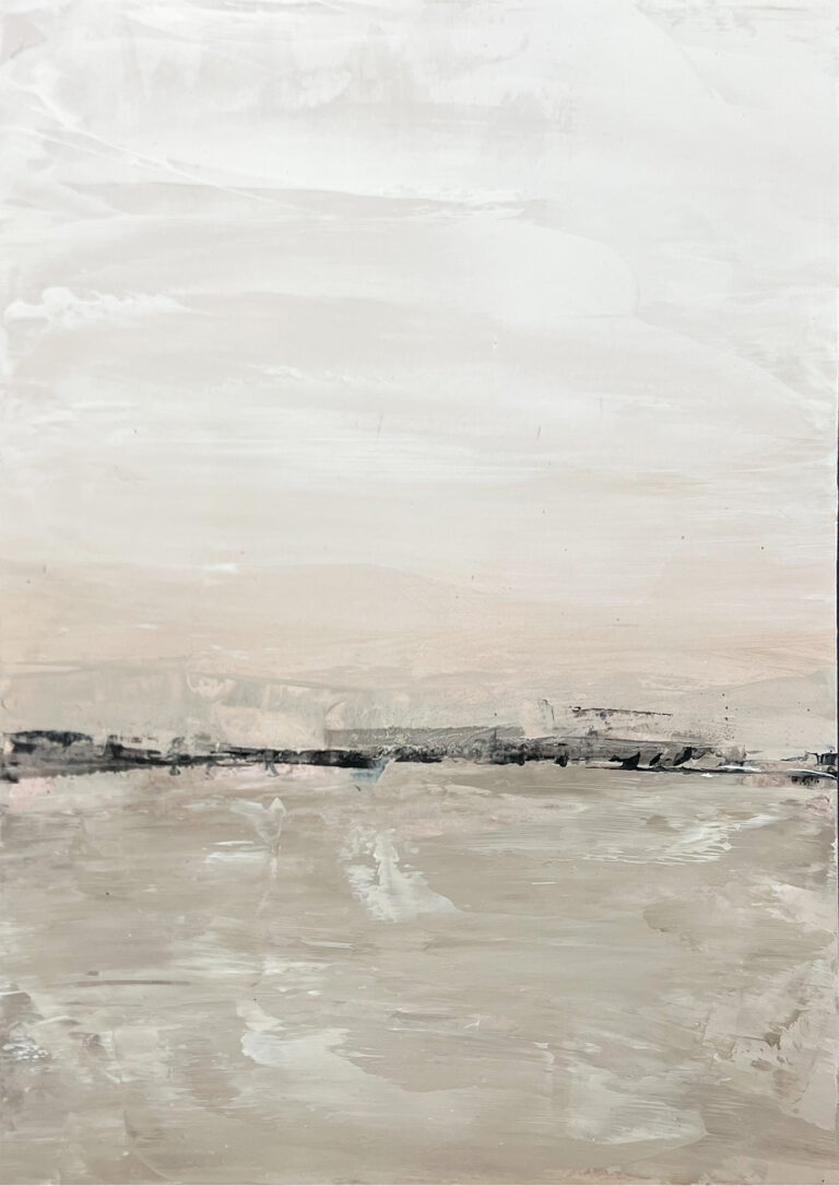 Paisaje Abstracto Neutro: Serenidad Textural en Tonos Suaves