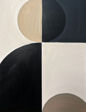 Abstracción Geométrica Minimalista: Equilibrio de Círculos y Cuadrados en Neutros