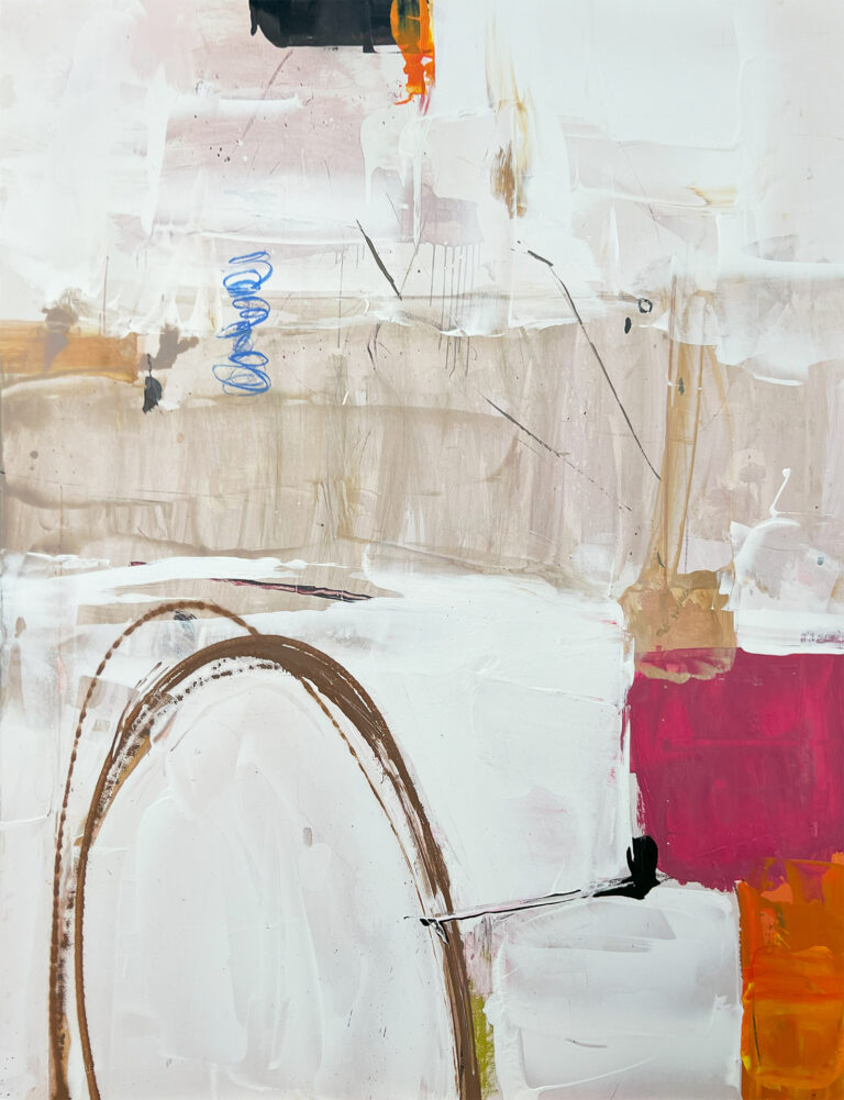 Abstracción Texturada con Acentos Vibrantes: Elegancia Contemporánea