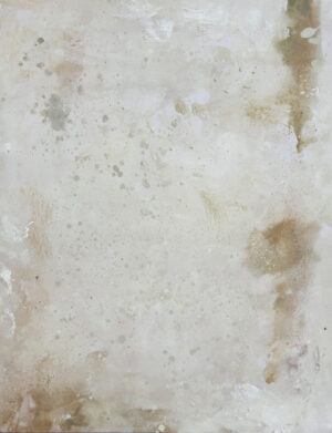 Arte abstracto contemporáneo en tonos beige y verde suave