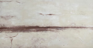 Cuadro abstracto horizontal en tonos neutros y tierra