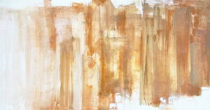 Arte abstracto contemporáneo en tonos cálidos y dorados