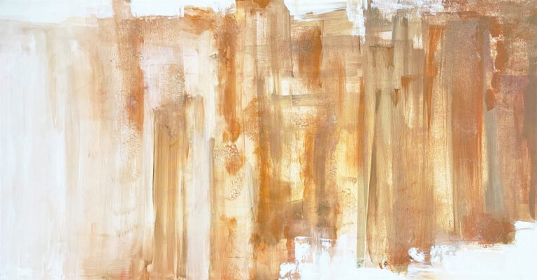 Arte abstracto contemporáneo en tonos cálidos y dorados