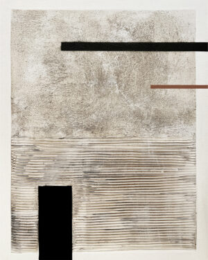 Lienzo abstracto con textura estriada