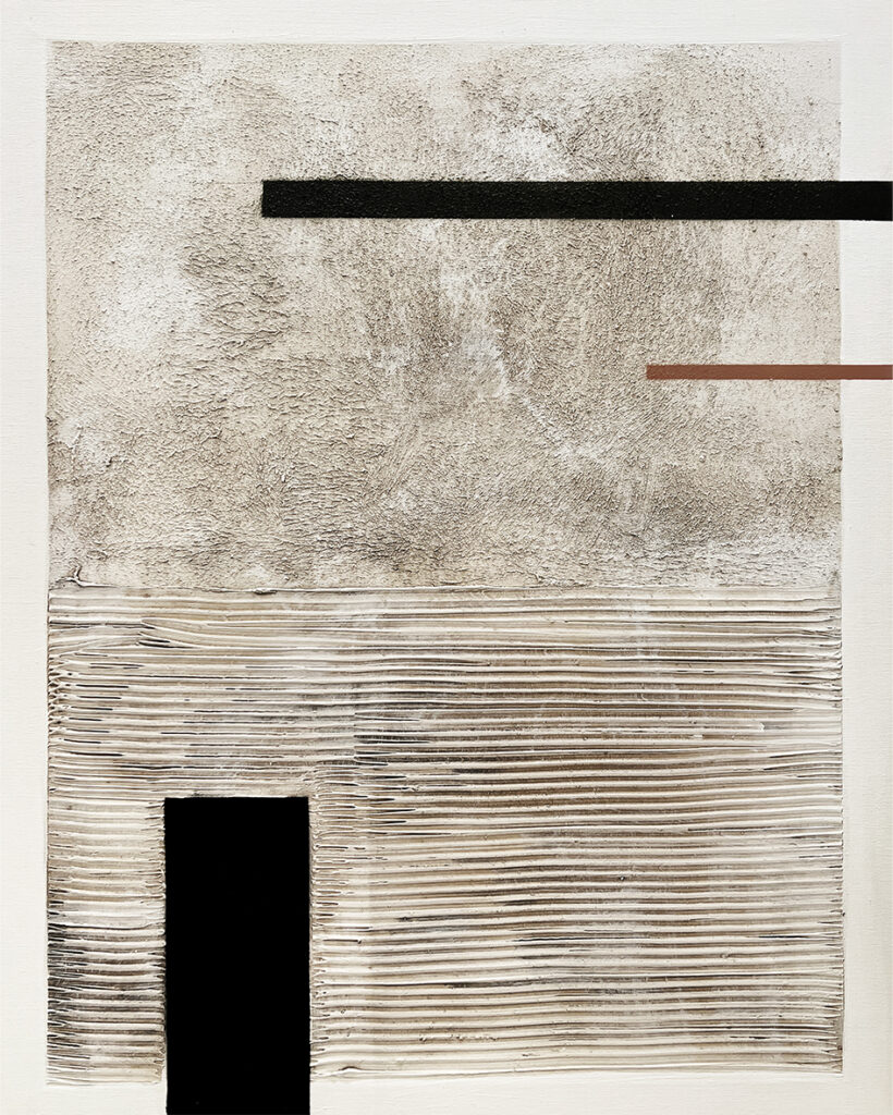 Lienzo abstracto con textura estriada